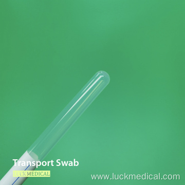 Transport Swab Tube Wooden Stick Cotton Tip CE